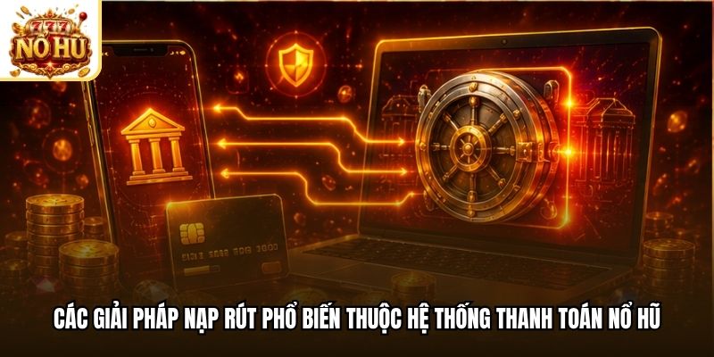 Các giải pháp nạp rút phổ biến thuộc hệ thống thanh toán nổ hũ